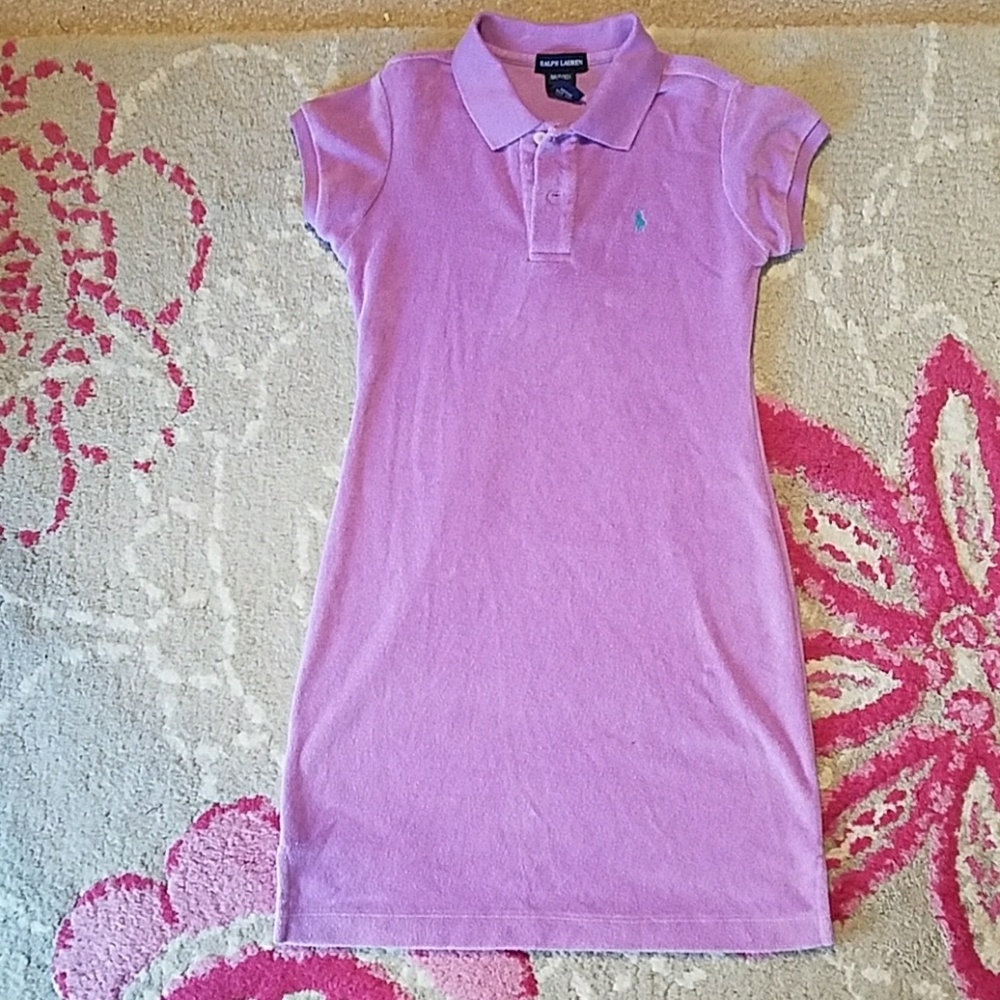 Ralph Lauren Girls Purple Terry Dress